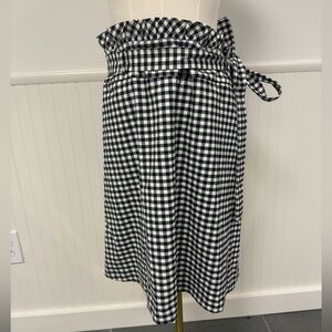 NWOT Cynthia Rowley Black and White Gingham Skirt